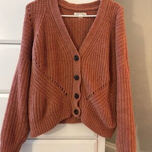 American Eagle Outfitters Warm Rust Cardigan